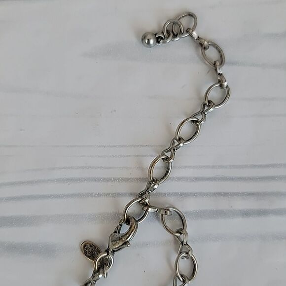 Premier Designs Silver Swirl Tag Necklace 24" Length - Picture 6 of 7